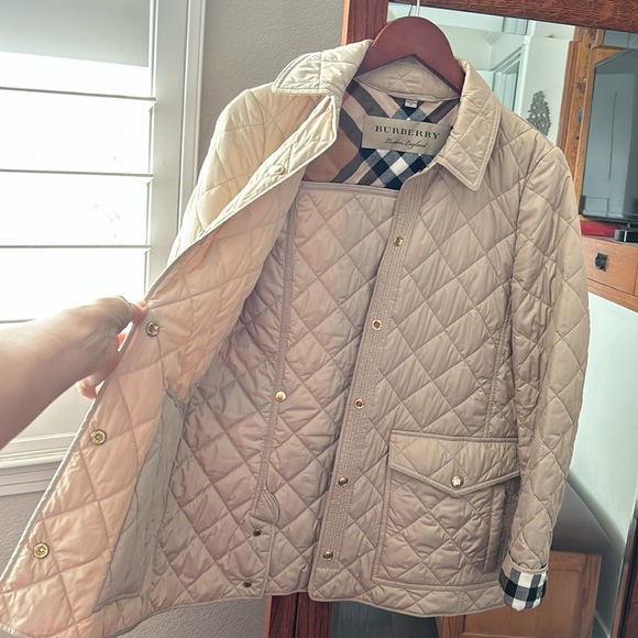 BURBERRY WESTBRIDGE TAN QUILTED JACKET sz M - Picture 4 of 10